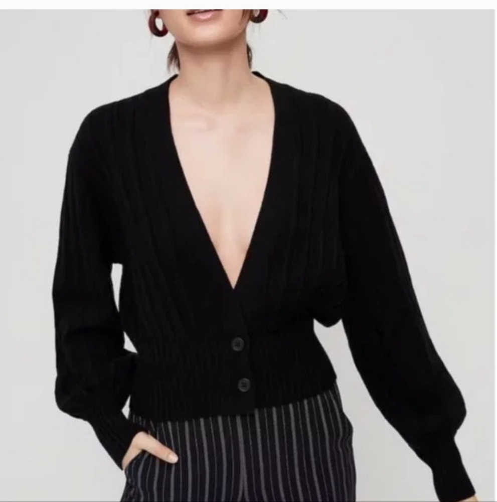 Wilfred Black Cardigan Sweater